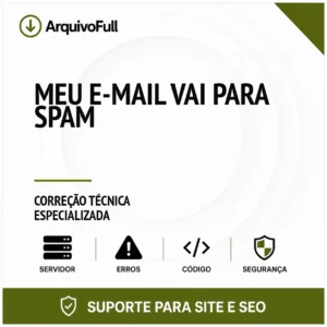 Suporte profissional para meu e-mail Vai para Spam