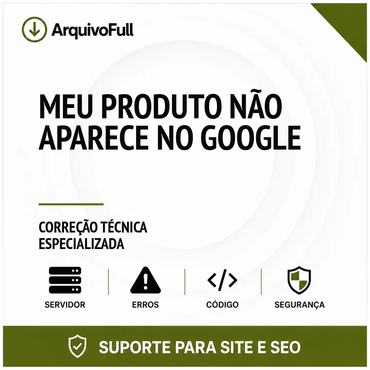 Suporte profissional para meu Produto Não Aparece no Google