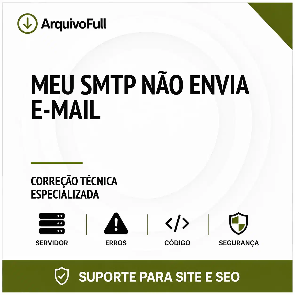 Suporte profissional para meu SMTP Não Envia e-mail