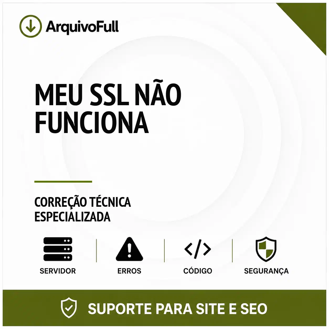 Suporte profissional para meu SSL Não Funciona