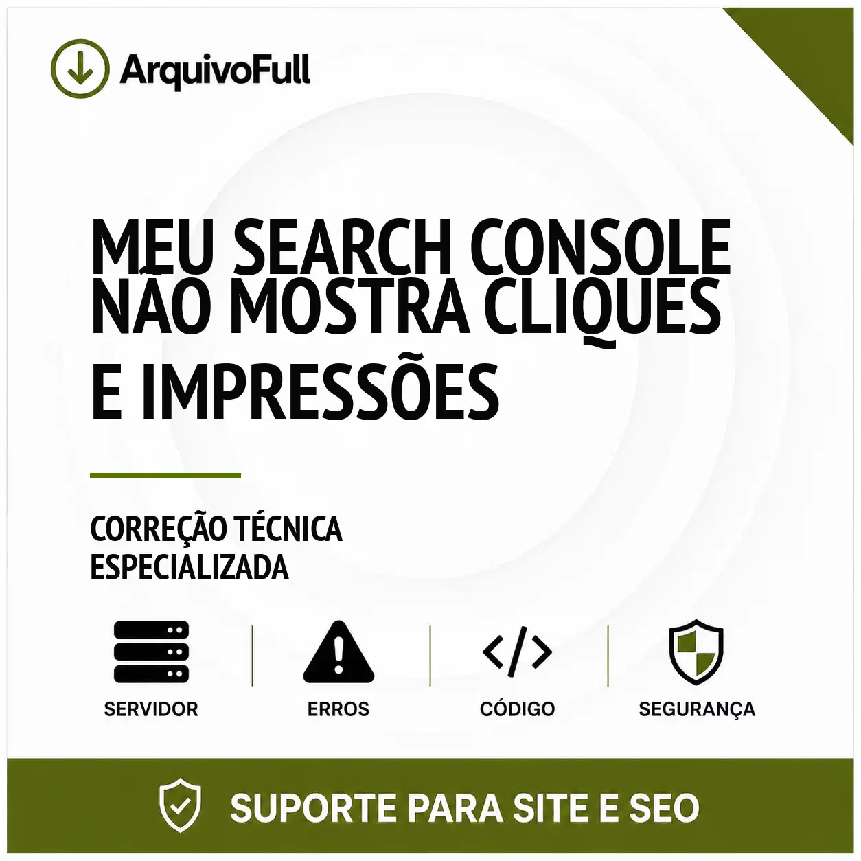 Suporte profissional para meu Search Console Não Mostra Cliques e Impressões