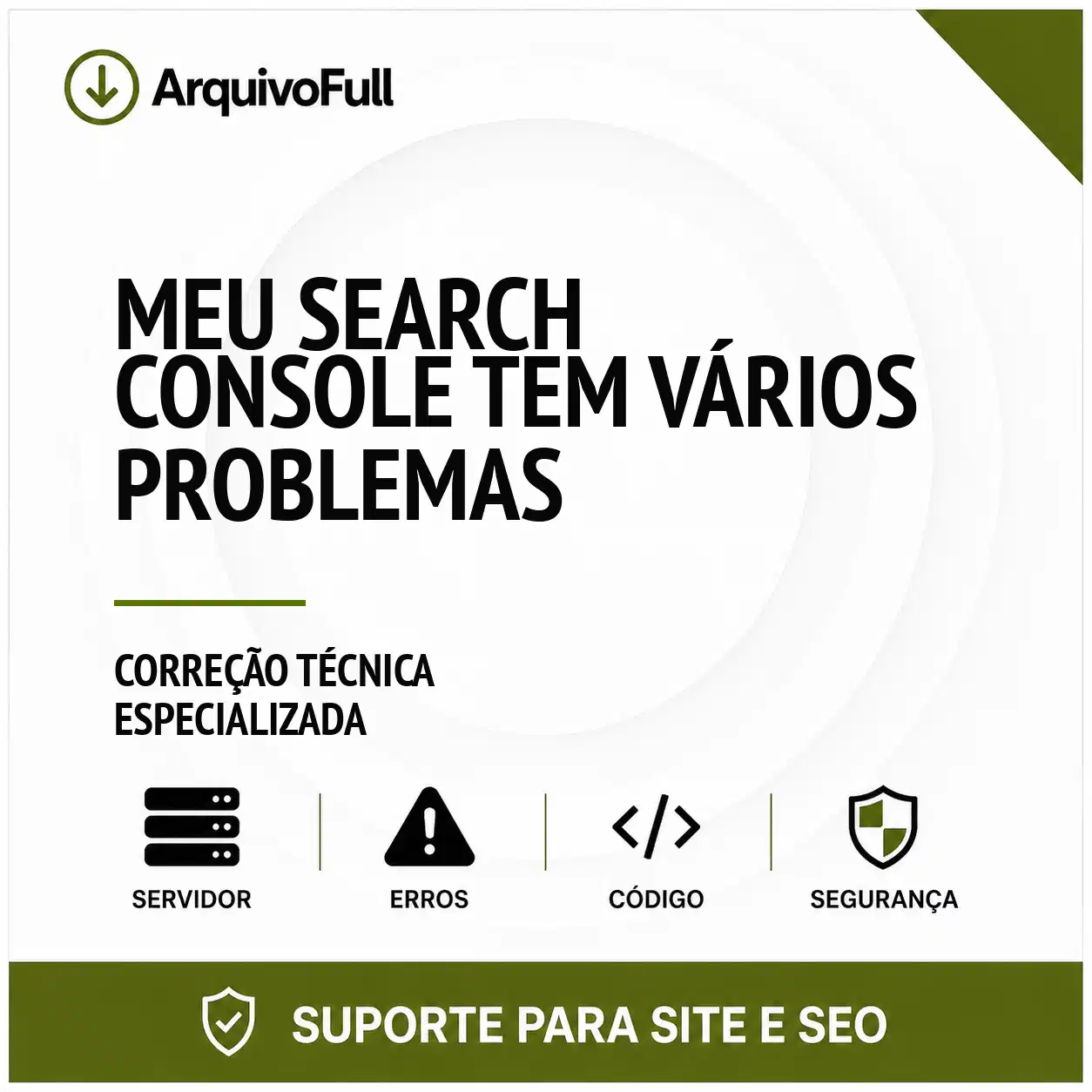 Suporte profissional para meu Search Console Tem Vários Problemas