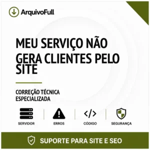 Suporte profissional para meu Serviço Não Gera Clientes pelo Site