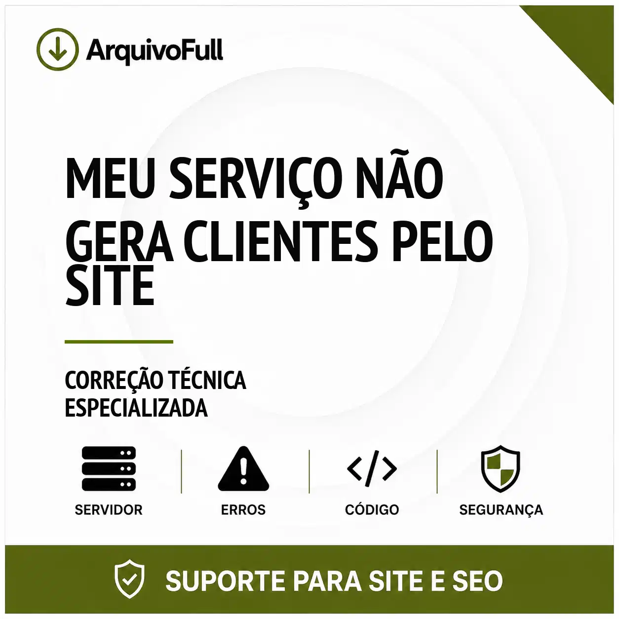 Suporte profissional para meu Serviço Não Gera Clientes pelo Site