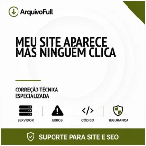 Suporte profissional para meu Site Aparece Mas Ninguém Clica