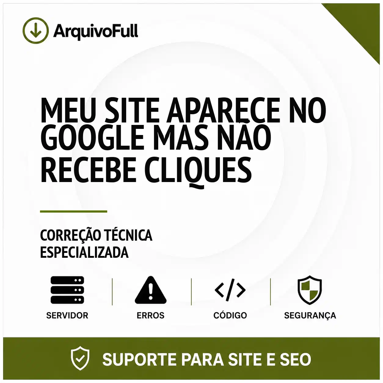 Suporte profissional para meu Site Aparece no Google Mas Não Recebe Cliques