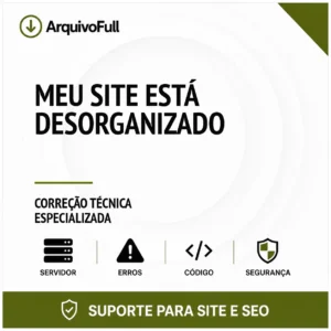 Suporte profissional para meu Site Está Desorganizado