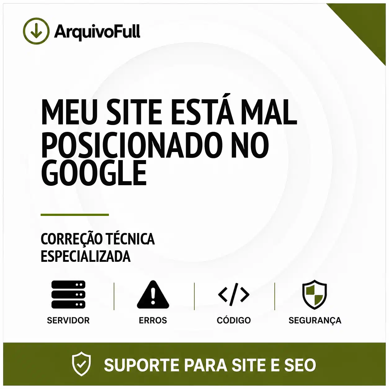 Suporte profissional para meu Site Está Mal Posicionado no Google