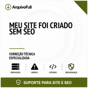 Suporte profissional para meu Site Foi Criado sem SEO
