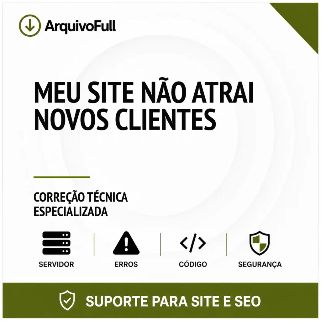 Suporte profissional para meu Site Não Atrai Novos Clientes