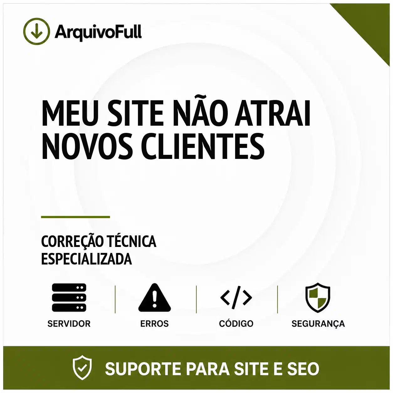 Suporte profissional para meu Site Não Atrai Novos Clientes