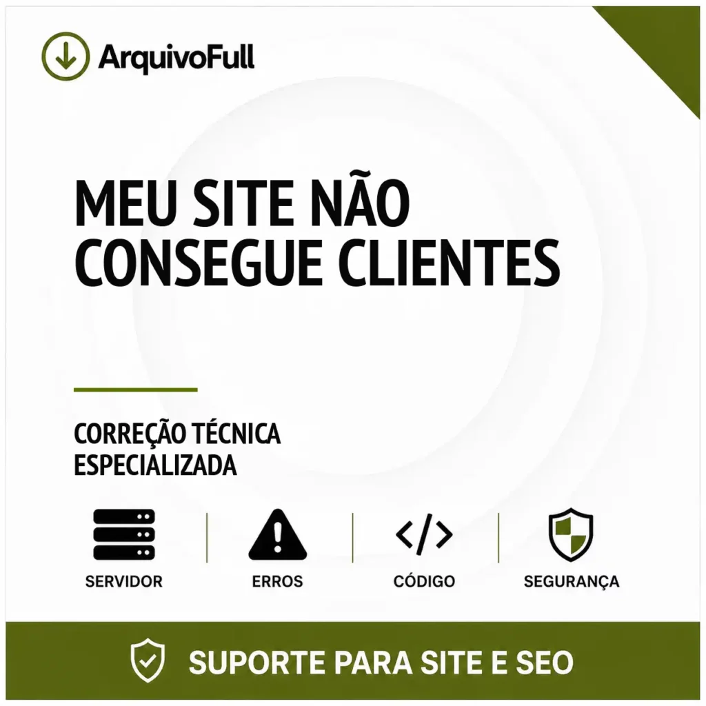 Suporte profissional para meu Site Não Consegue Clientes