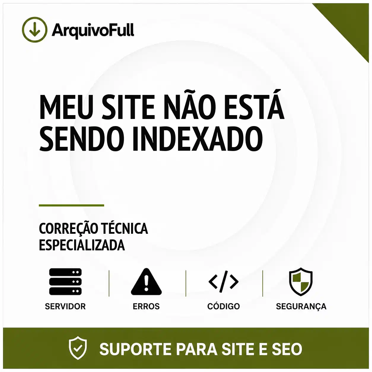 Suporte profissional para meu Site Não Está Sendo Indexado