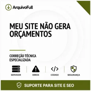 Suporte profissional para meu Site Não Gera Orçamentos
