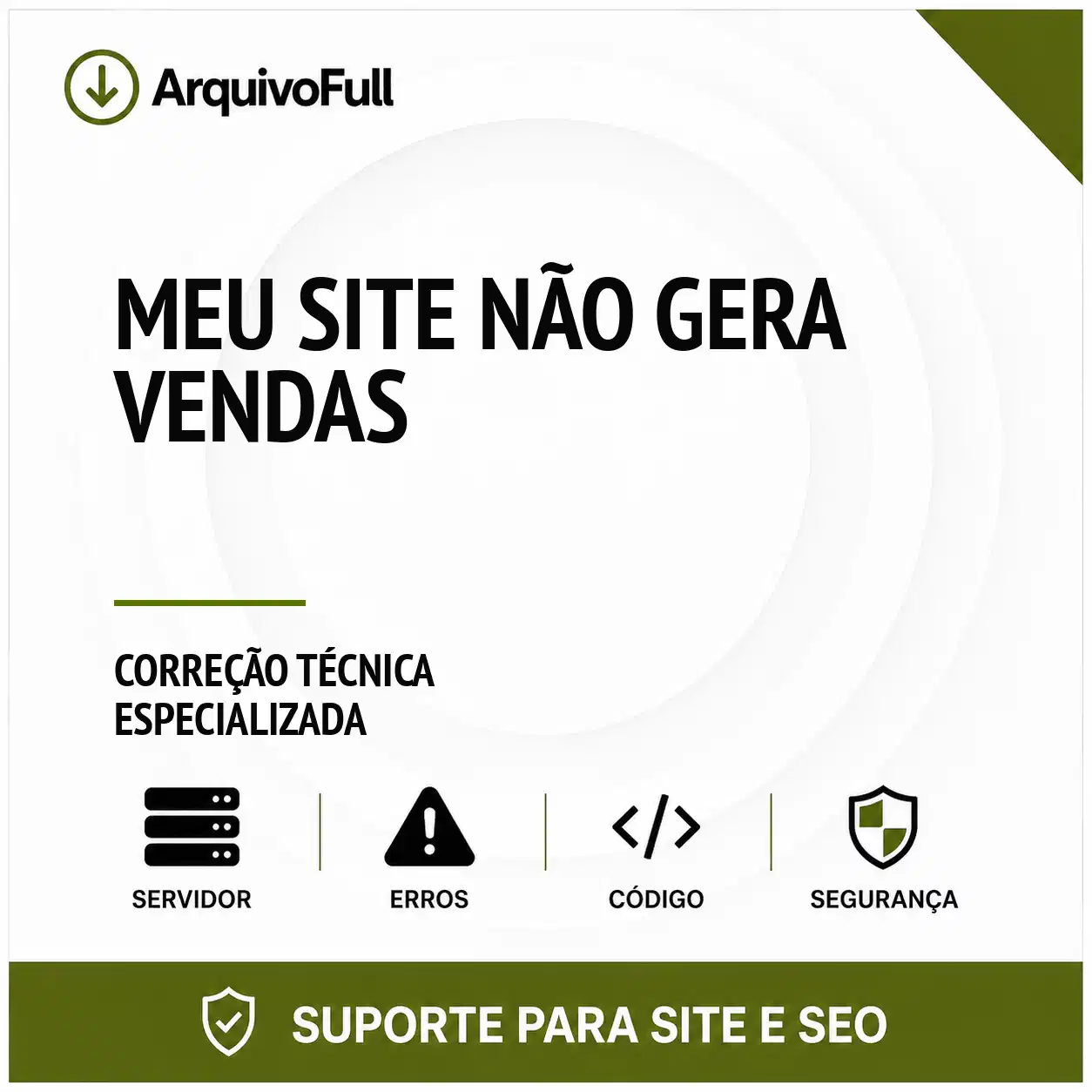 Suporte profissional para meu Site Não Gera Vendas