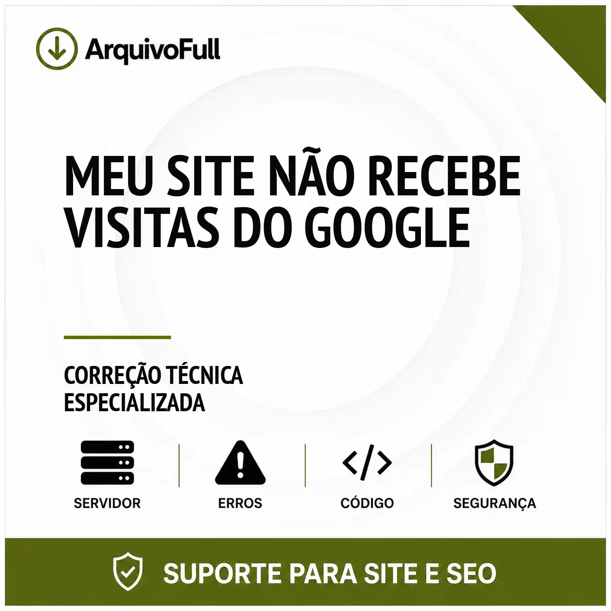 Suporte profissional para meu Site Não Recebe Visitas do Google