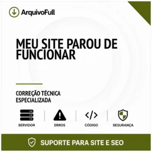 Suporte profissional para meu Site Parou de Funcionar