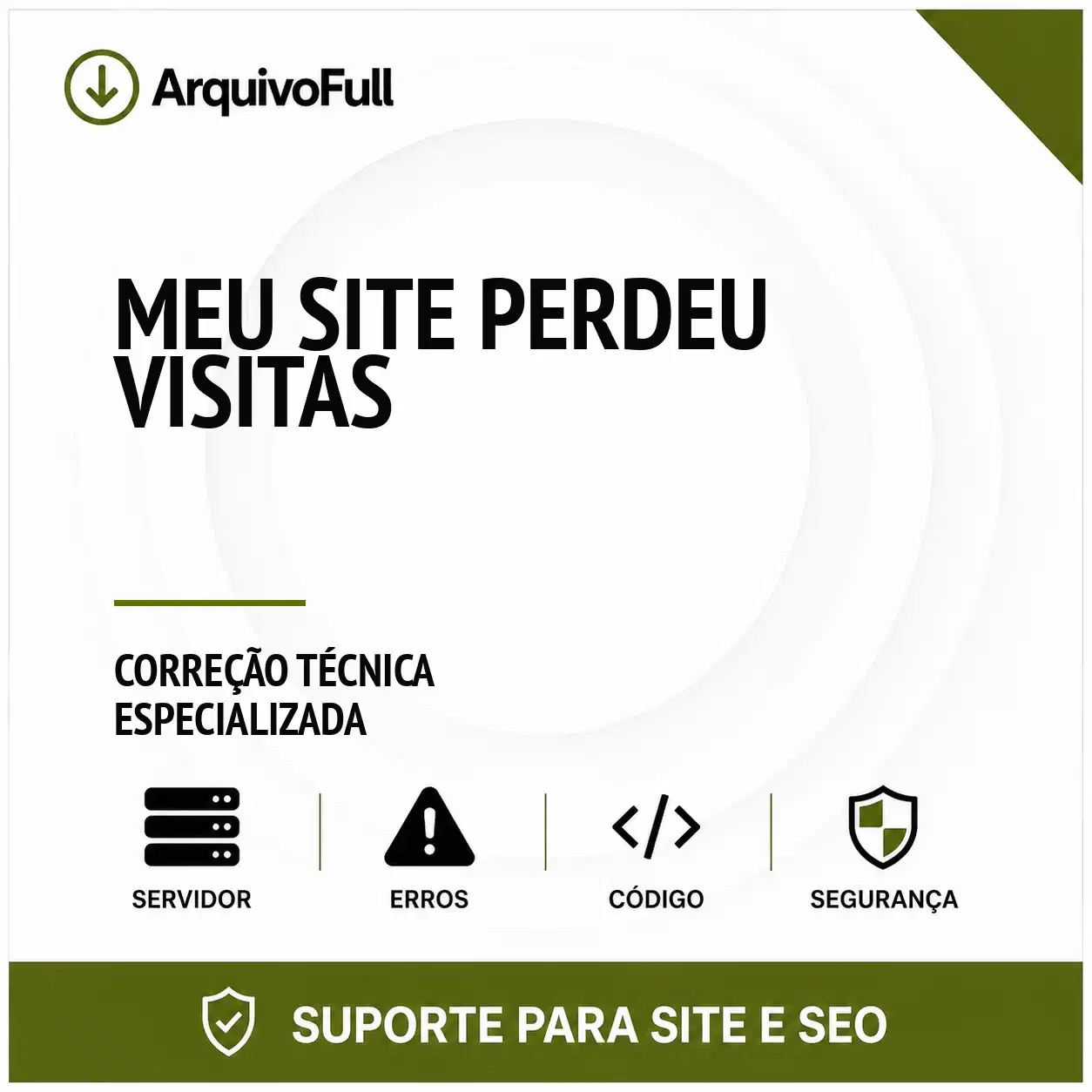 Suporte profissional para meu Site Perdeu Visitas