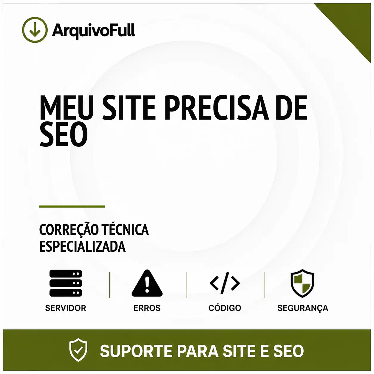 Suporte profissional para meu Site Precisa de SEO
