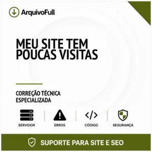 Suporte profissional para meu Site Tem Poucas Visitas
