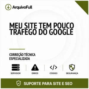 Suporte profissional para meu Site Tem Pouco Tráfego do Google