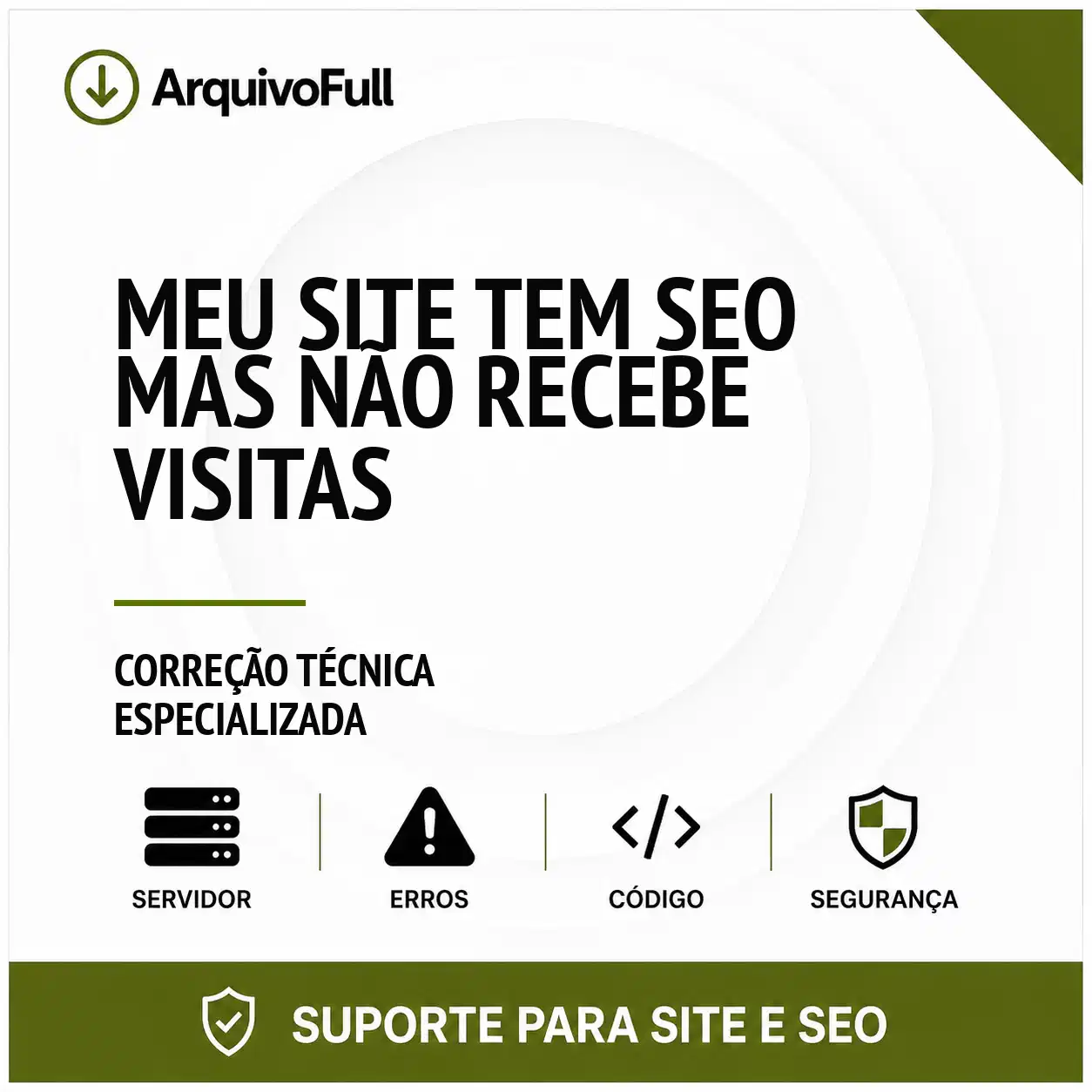 Suporte profissional para meu Site Tem SEO Mas Não Recebe Visitas