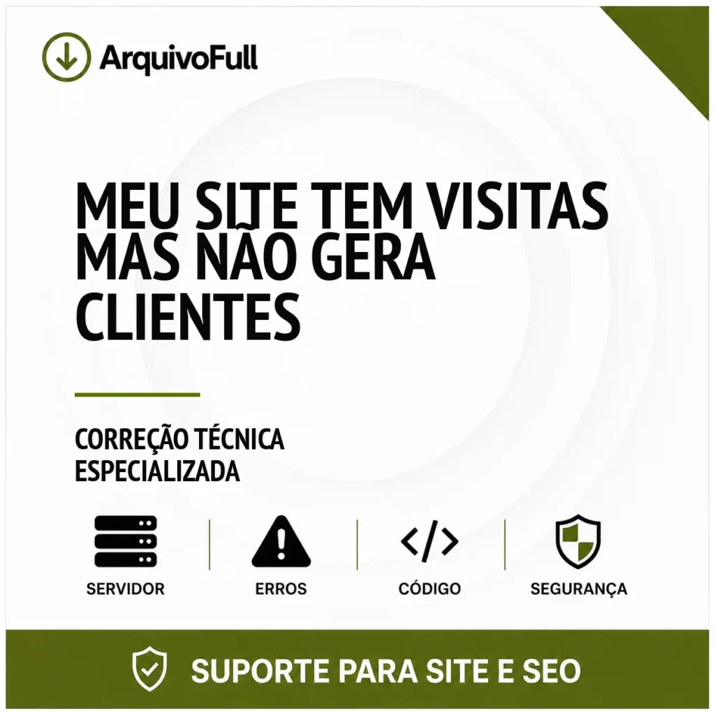 Suporte profissional para meu Site Tem Visitas Mas Não Gera Clientes