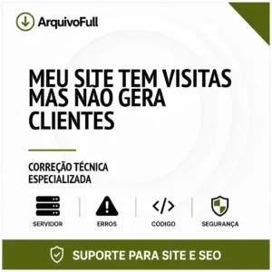 Suporte profissional para meu Site Tem Visitas Mas Não Gera Clientes
