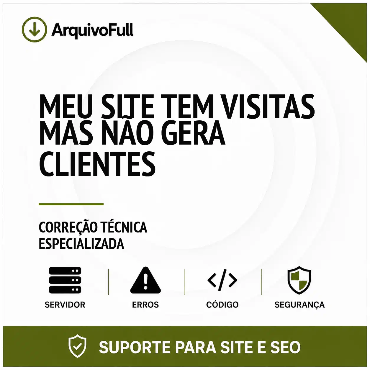 Suporte profissional para meu Site Tem Visitas Mas Não Gera Clientes