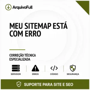Suporte profissional para meu Sitemap Está com Erro