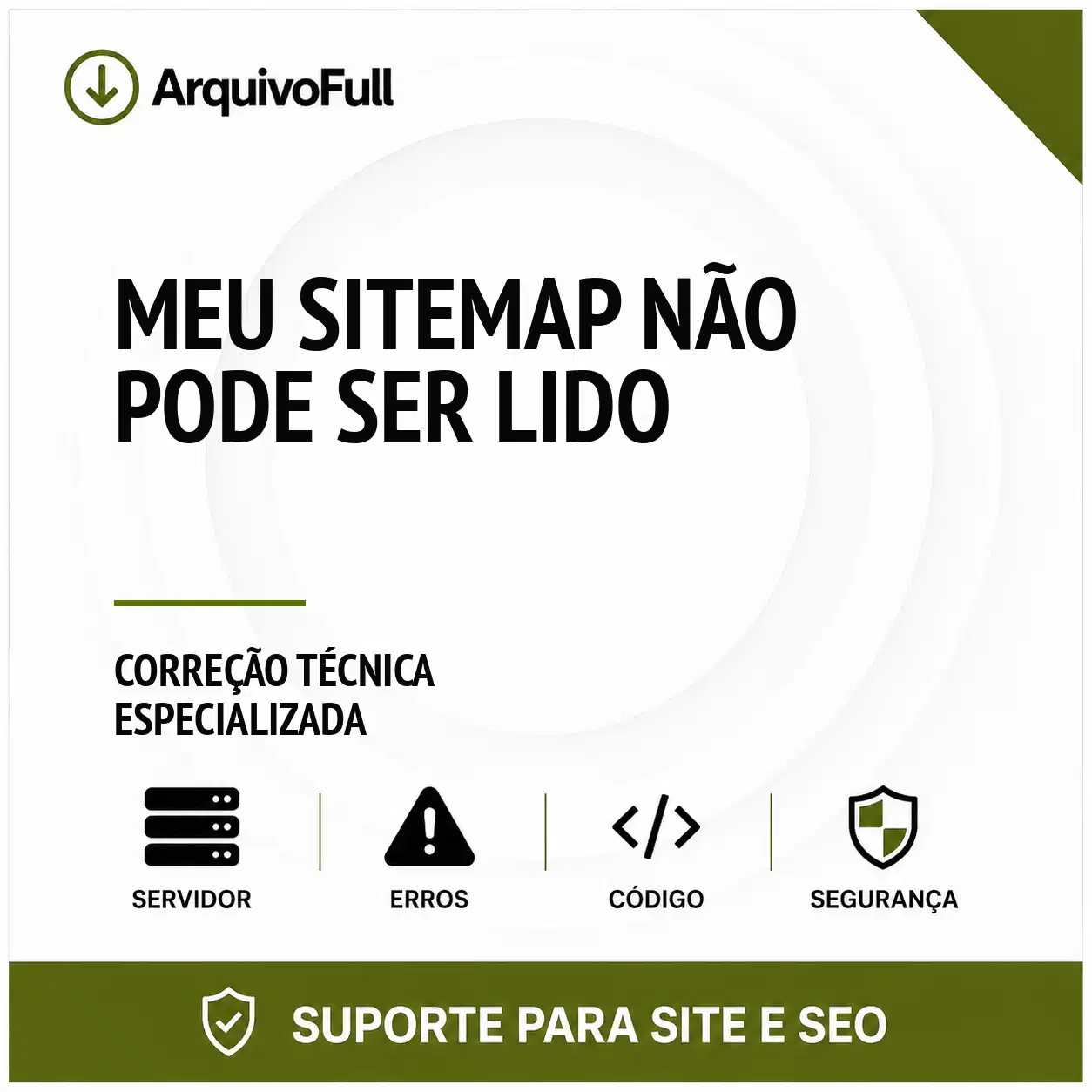 Suporte profissional para meu Sitemap Não Pode Ser Lido