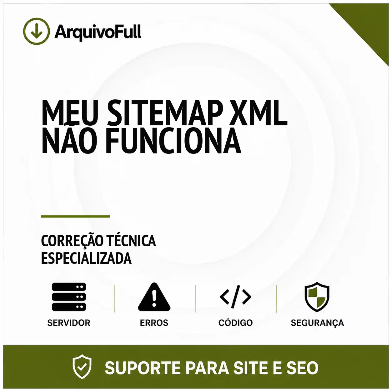 Suporte profissional para meu Sitemap XML Não Funciona