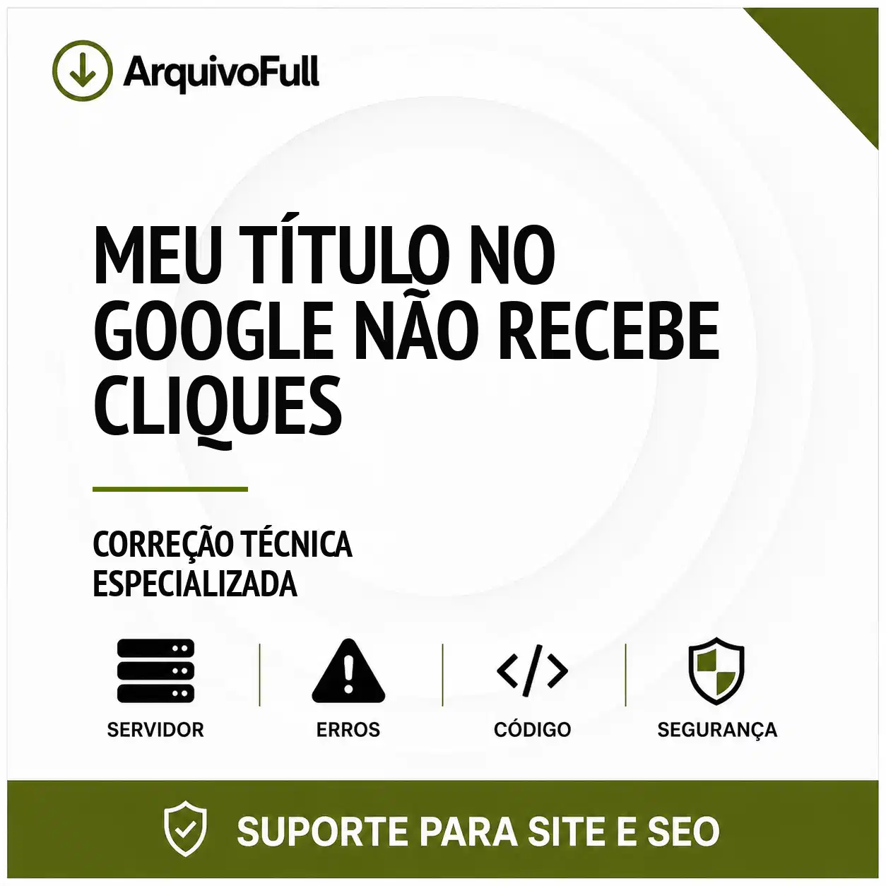Suporte profissional para meu Título no Google Não Recebe Cliques