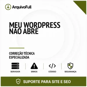 Suporte profissional para meu WordPress Não Abre