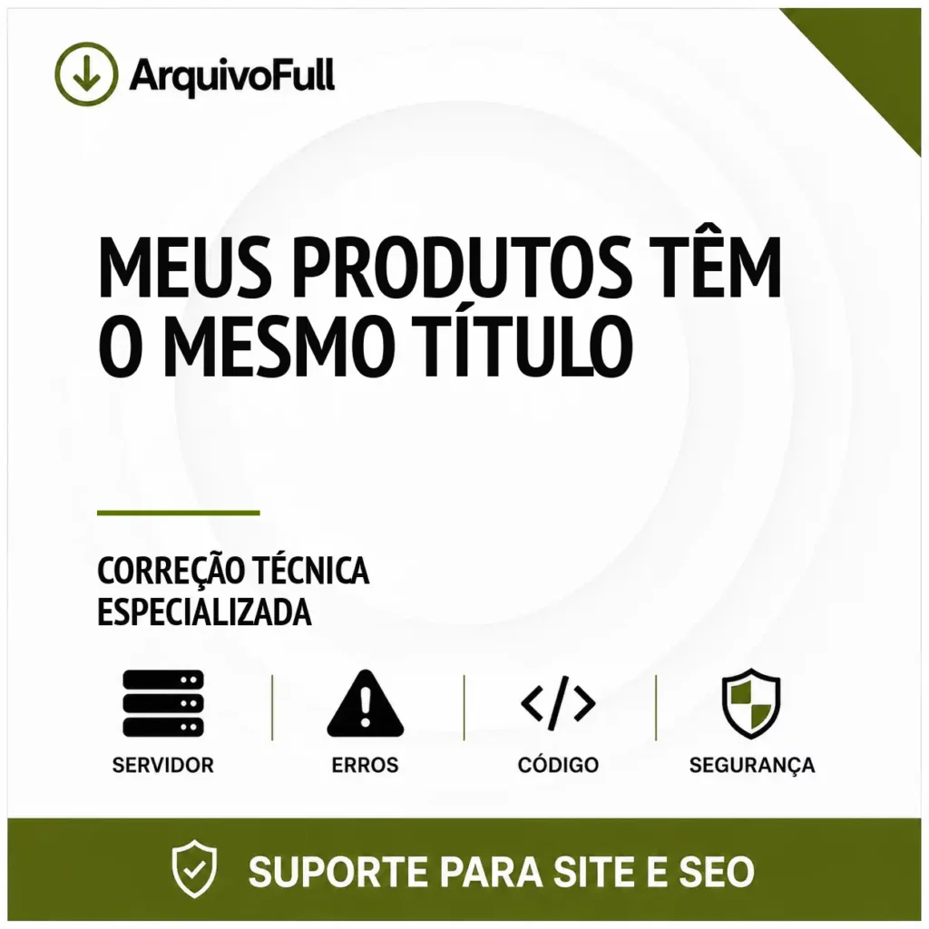 Suporte profissional para meus Produtos Têm o Mesmo Título