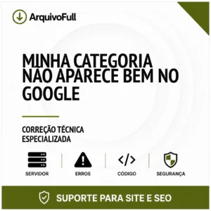 Suporte profissional para minha Categoria Não Aparece Bem no Google