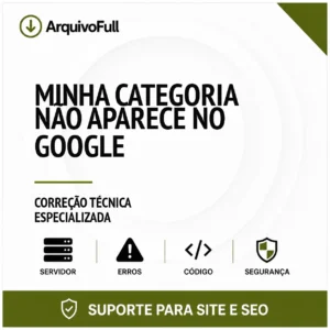 Suporte profissional para minha Categoria Não Aparece no Google