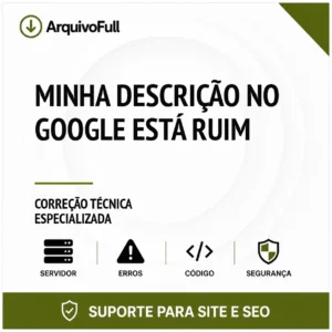 Suporte profissional para minha Descrição no Google Está Ruim