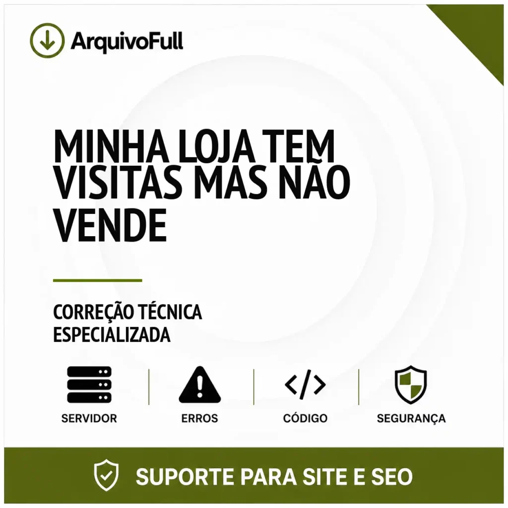Suporte profissional para minha Loja Tem Visitas Mas Não Vende