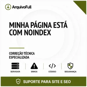 Suporte profissional para minha Página Está com Noindex