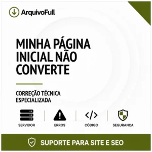 Suporte profissional para minha Página Inicial Não Converte