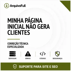 Suporte profissional para minha Página Inicial Não Gera Clientes