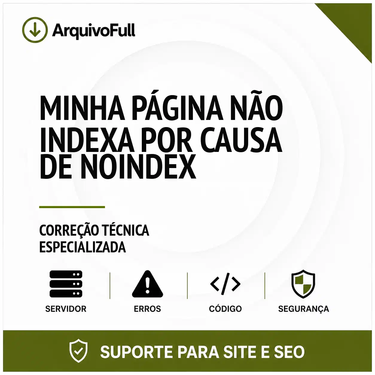 Suporte profissional para minha Página Não Indexa por Causa de Noindex
