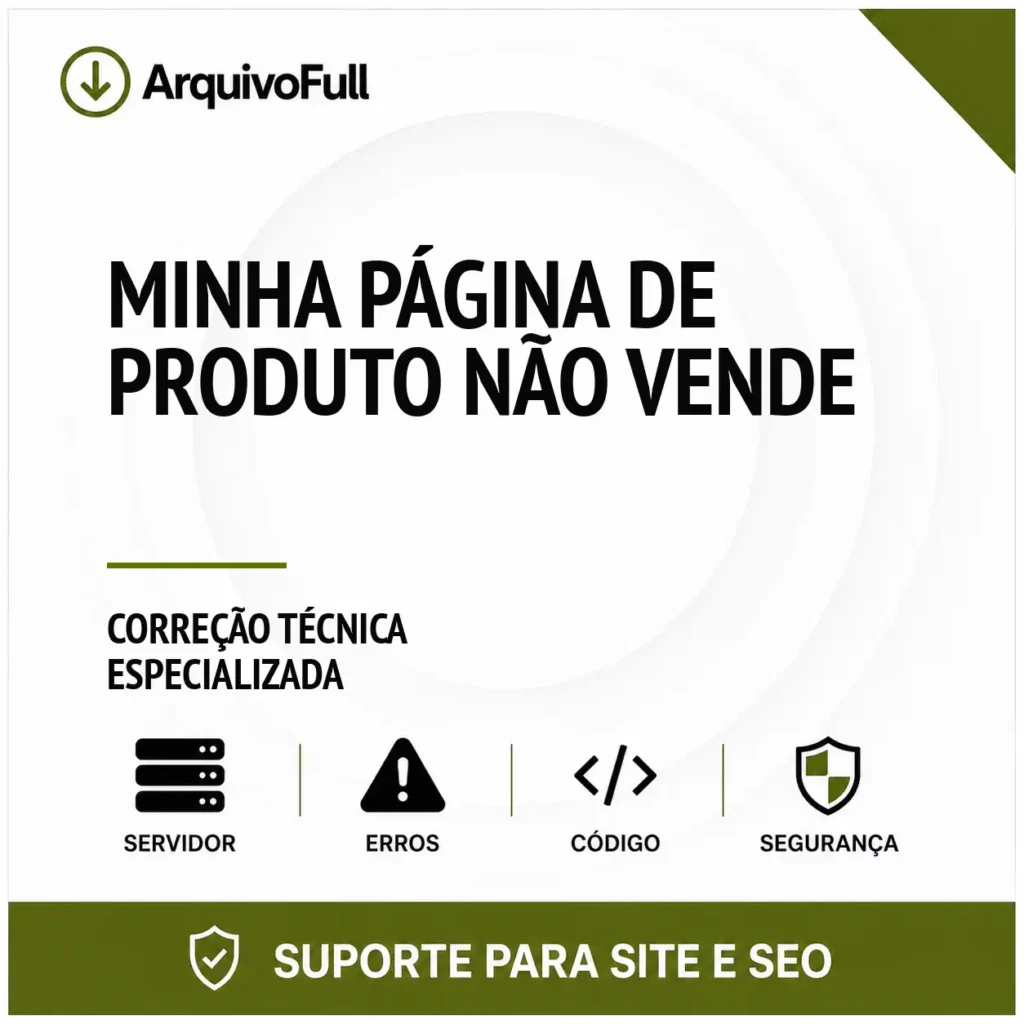 Suporte profissional para minha Página de Produto Não Vende