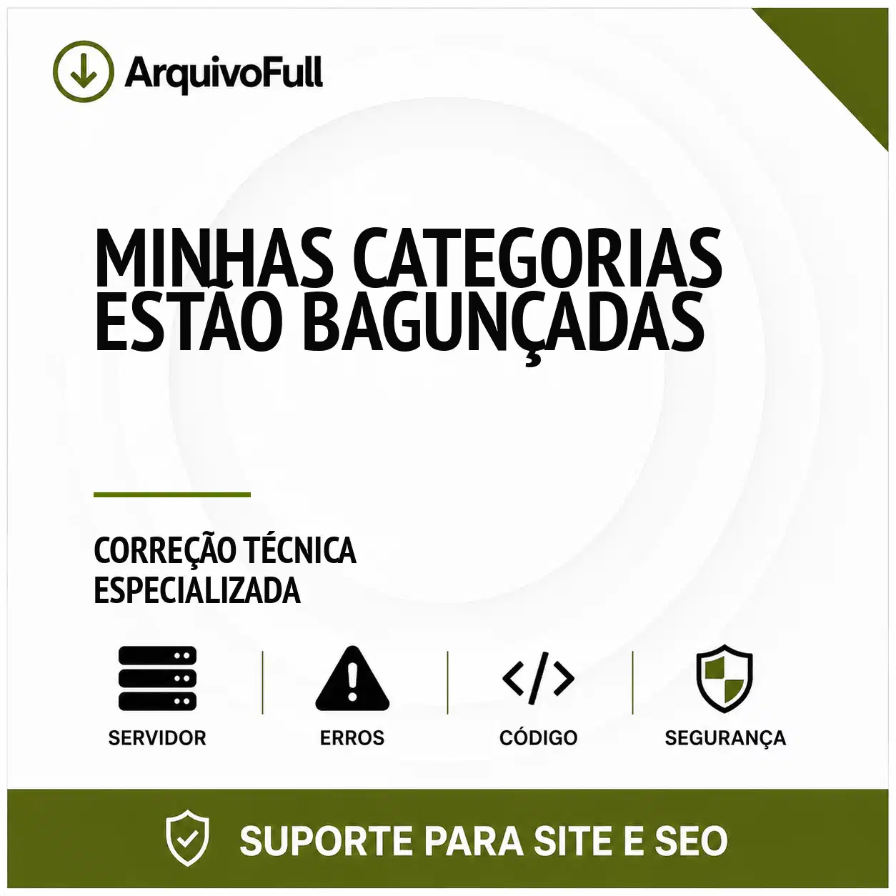 Suporte profissional para minhas Categorias Estão Bagunçadas