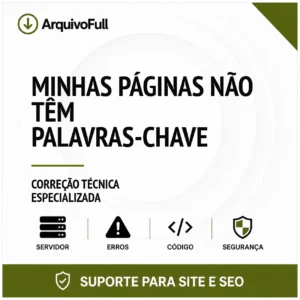Suporte profissional para minhas Páginas Não Têm Palavras-Chave