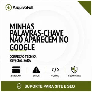 Suporte profissional para minhas Palavras-Chave Não Aparecem no Google