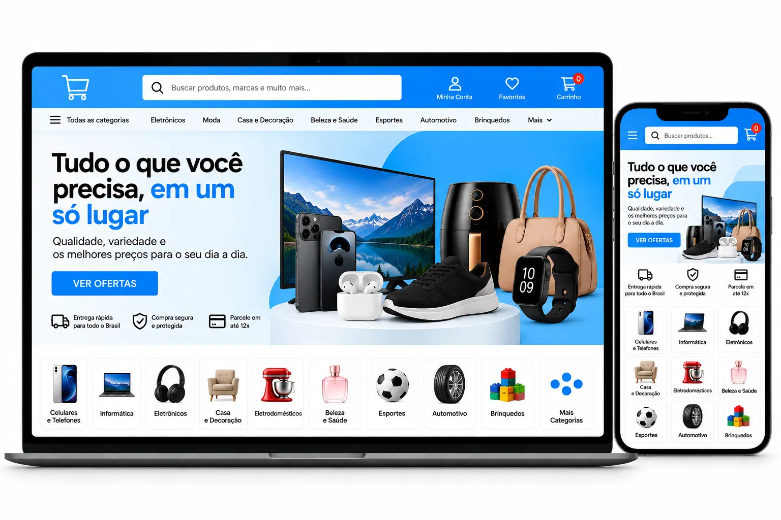 Criação de site para Estrutura Premium