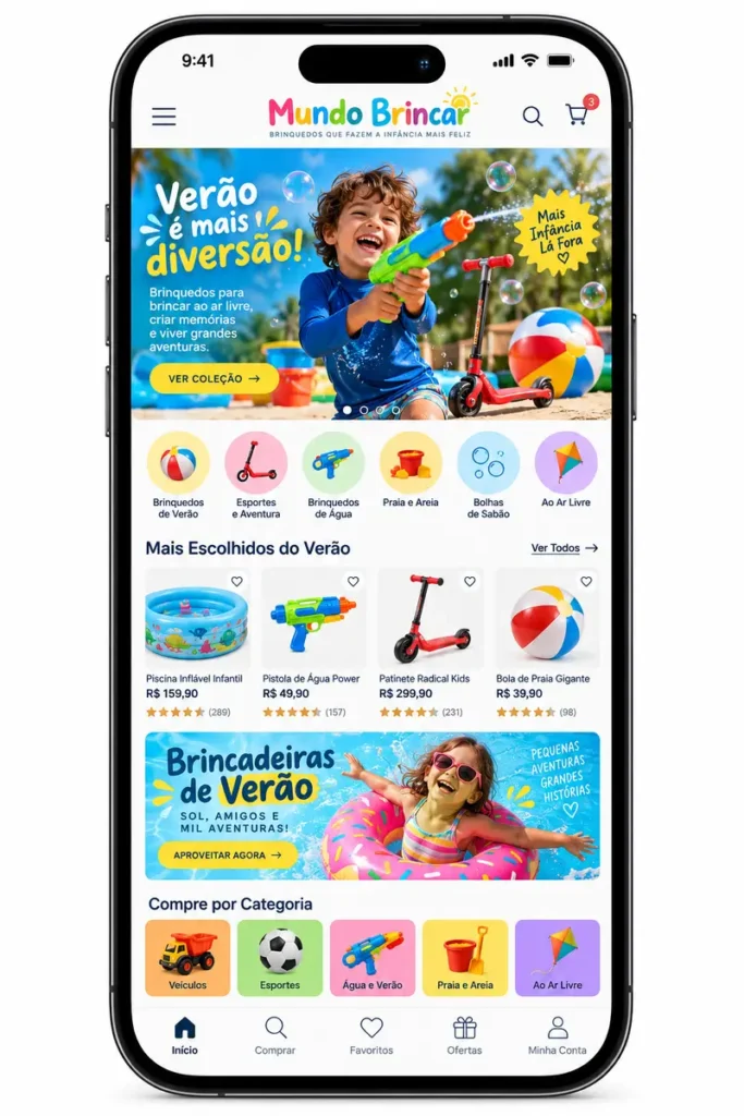 Criação de site para Mundo Infantil de Brinquedos