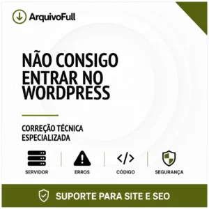 Suporte profissional para não Consigo Entrar no WordPress